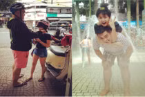 Ảnh đáng yêu của cặp đôi chàng khổng lồ, nàng tí hon