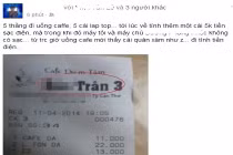 Tranh cãi chuyện uống cafe bị tính thêm tiền điện sạc laptop