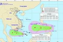 Hai áp thấp liên tiếp đang hướng về phía Nam Bộ
