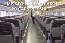 Xem công nhân dọn tàu cao tốc nhanh như máy