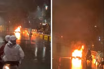 Va chạm khiến cháy xe máy, tài xế ôtô bỏ chạy... lĩnh án gì?