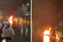 Va chạm khiến cháy xe máy, tài xế ôtô bỏ chạy... lĩnh án gì?