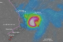 Bão số 9 giật trên cấp 17, cách Bình Định - Phú Yên khoảng 230km