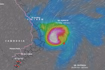 Bão số 9 giật trên cấp 17, cách Bình Định - Phú Yên khoảng 230km