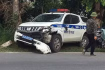 Hiện trường vụ tai nạn xe CSGT va chạm nữ sinh ở Hải Dương