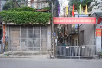 Lập chốt phong tỏa khu phố có ca mắc mới COVID-19 ở quận Tây Hồ