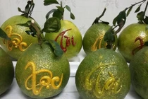 Hoa quả độc lạ Tết 2018: Bưởi thỏi vàng, dưa hấu vuông