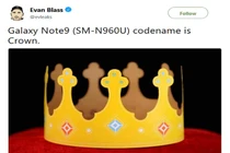 Galaxy Note 9 để lộ tên mã "Vương miện"