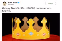 Galaxy Note 9 để lộ tên mã "Vương miện"
