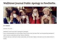 Tờ Wall Street Journal bị hack, đăng lời xin lỗi PewDiePie