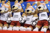 Đua nhau săn tìm sói bông Zabivaka - linh vật World Cup 2018