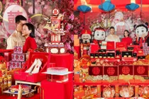 Lễ ăn hỏi “chất đầy” vàng, hàng hiệu của ái nữ tỷ phú Singapore