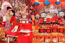 Lễ ăn hỏi “chất đầy” vàng, hàng hiệu của ái nữ tỷ phú Singapore