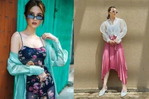 Mỹ nhân Việt gây “nhức mắt” với mốt mặc áo sơ mi xuyên thấu