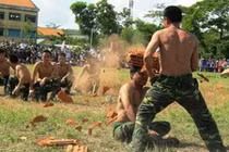 Ảnh bộ đội biên phòng biểu diễn võ thuật đầy uy dũng