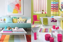 Ý tưởng trang trí nội thất 7 sắc cầu vồng sinh động