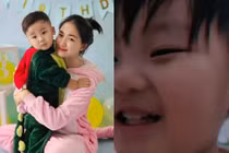 Con trai Hòa Minzy gây sốt với điệu cười nắc nẻ như được mùa