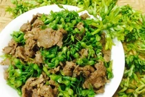 Cách làm món hoa thiên lý xào thịt bò thơm mát, ngọt bùi 