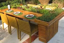 Ý tưởng trang trí bàn tiệc cực độc với rau cỏ