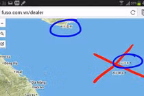 Hãng xe Fuso VN dùng bản đồ cho Hoàng Sa là của Trung Quốc