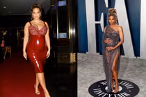 Sao Hollywood bụng bầu vượt mặt vẫn mặc váy bó sát, đeo cao gót