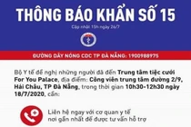 Bộ Y tế thông báo tìm người liên quan đến bệnh nhân COVID-19 tại Đà Nẵng