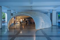 Nhà triển lãm tổ kén bằng tre gây ấn tượng trên báo Mỹ