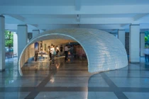 Nhà triển lãm tổ kén bằng tre gây ấn tượng trên báo Mỹ