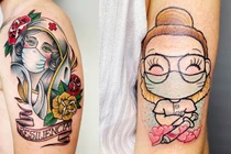 Những hình xăm đáng yêu cổ vũ y bác sĩ giữa đại dịch COVID-19