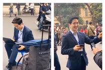 Mãn nhãn thời trang lịch lãm của chàng phóng viên Hàn gây sốt hội nghị Mỹ - Triều