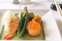 Tận mục món ăn trong khoang VIP máy bay