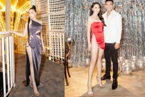 “Nhức mắt” với những kiểu váy cắt xẻ cao tận hông của Quỳnh Thư