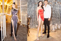 “Nhức mắt” với những kiểu váy cắt xẻ cao tận hông của Quỳnh Thư