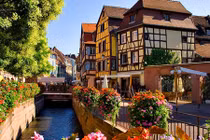 Những ngôi nhà trang trí ngập hoa ở các làng Pháp