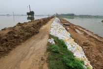 Chương Mỹ: Mực nước các sông dâng cao ở mức nguy hiểm