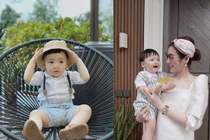 Ngắm gu thời trang sành điệu của quý tử nhà Á hậu Tú Anh