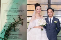 Thực đơn tiệc cưới toàn “sơn hào hải vị” của Đàm Thu Trang và các sao Việt