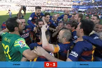 Suarez được tung hô trong ngày Barca vô địch La Liga