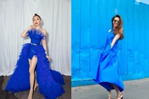 Tóc Tiên và các sao Việt lăng xê trang phục màu xanh cổ điển trend 2020