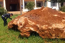 Cận cảnh tảng đá 20 tấn nghi khoáng sản cực quý ở Lâm Đồng