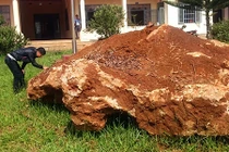 Cận cảnh tảng đá 20 tấn nghi khoáng sản cực quý ở Lâm Đồng