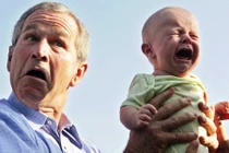 Hình ảnh hài hước khó quên về ông George W. Bush