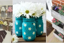 Những ý tưởng tự chế hoa trang trí nhà độc đáo
