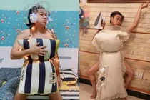Quý ông Vbiz “đu trend” lấy gối làm váy khiến fan “cười lăn cười bò”
