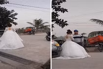 Video: Đang làm lễ cưới thì shipper gọi, cô dâu quyết không bom hàng