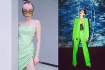 Học Tóc Tiên phối đồ sang chảnh với trang phục màu xanh lá “khó nhằn“