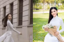 Mỹ nhân chuyển giới Vbiz trong tà áo dài trắng
