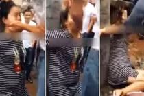 Cô gái mang bầu bị đánh tới ngất xỉu vì trộm tiền