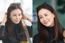 Vợ Jang Dong Gun được khen vì ăn mặc trẻ trung ở tuổi 47