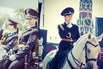 Trang phục đẹp ấn tượng của đội nữ kỵ binh Bạch Mã Nga